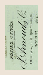 P. Arnaud & Cie Métaux Ouvrés letterhead detail on a 1902 French commercial bill of exchange from Lyon