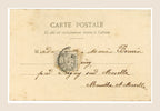 Reverse of antique French Bergeret postcard No. 3 showing handwritten address, original postage stamp and 1903 postmark.