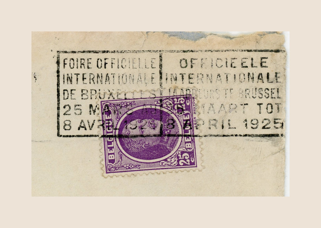 1925 Belgian Industrial Research Letter & Banque d’Outremer Receipt – Selys Longchamps Archive