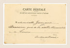 Reverse of antique French Bergeret Touch postcard with handwritten address to Germaines, Haute-Marne, and early 1900s postal markings.