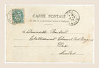Reverse of Bergeret Le Bonnet de Grand'Mère postcard number 4, with handwritten address, green French postage stamp and Dax Landes 1904 postmark.