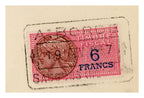 French fiscal stamp on 1957 commercial bill of exchange
