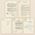 Alexis Dubois archive group, five Belgian Ministry of Finance documents dated 1958 to 1963 relating to his special mission to the European Economic Community and promotion to Inspector General