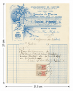 Original 1915 French horticultural receipt from Pierre Pidoux, Paris and Saint-Ouen
