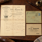 1896 French medical correspondence with original envelopes displayed in an antique interior