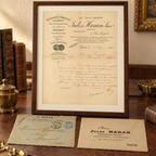 Antique Jules Haran medical letter displayed as framed historical wall decor