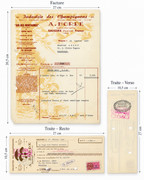 Original 1957 French wild mushroom invoice from A. Borde, Haute-Loire