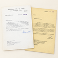 1968 Alexis Dubois archive with Italian Treaty of Rome silver medal letter and signed reply