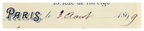 Close-up of handwritten French correspondence dated 1899