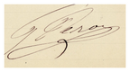 Handwritten signature on antique French business correspondence, 1899