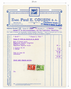 1930 Buick Brussels Invoice & Envelope – Madame de Selys-Longchamps