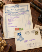1930 Buick Brussels Invoice & Envelope – Madame de Selys-Longchamps