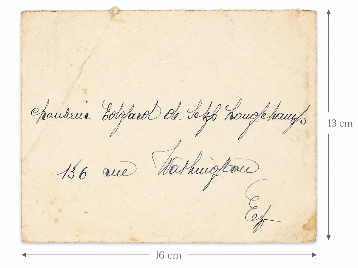 1925 Brussels Tailor & Furrier Invoice – E. Darchambeau – Selys Longchamps Archive