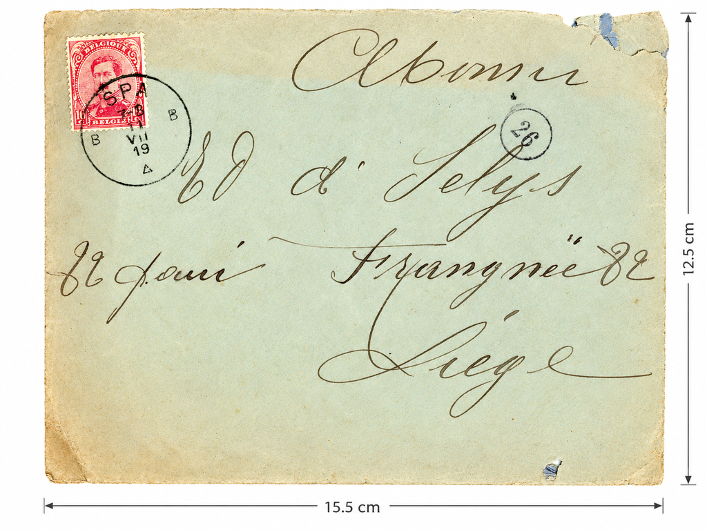 1919 English Tailor Invoice from Spa – P. Slangen – Selys Longchamps Archive