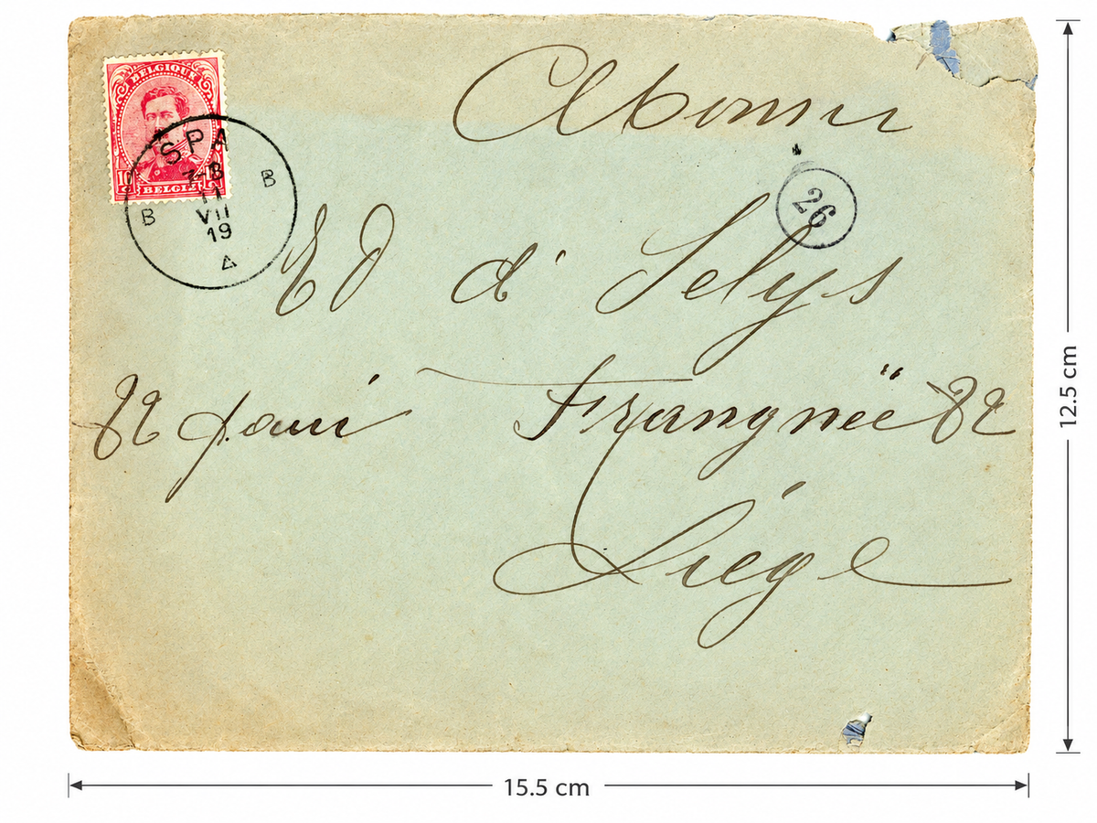 1919 English Tailor Invoice from Spa – P. Slangen – Selys Longchamps Archive