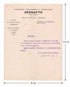 1920 Géonafte Geological & Petroleum Company Letter – Selys Longchamps Archive