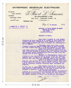 1921 Electrical Installation Letter & Philips Envelope – Selys Longchamps Archive