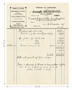 1928 Construction Materials Account – Joseph Degesves Ciney – Selys Longchamps Archive