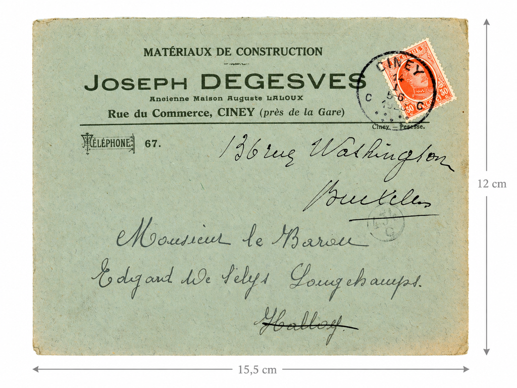 1928 Construction Materials Account – Joseph Degesves Ciney – Selys Longchamps Archive