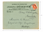 1928 Construction Materials Account – Joseph Degesves Ciney – Selys Longchamps Archive