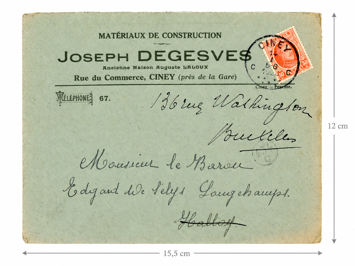 1928 Construction Materials Account – Joseph Degesves Ciney – Selys Longchamps Archive