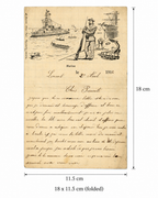 1912 French Naval Letter – Lorient – Illustrated “Marine” Stationery