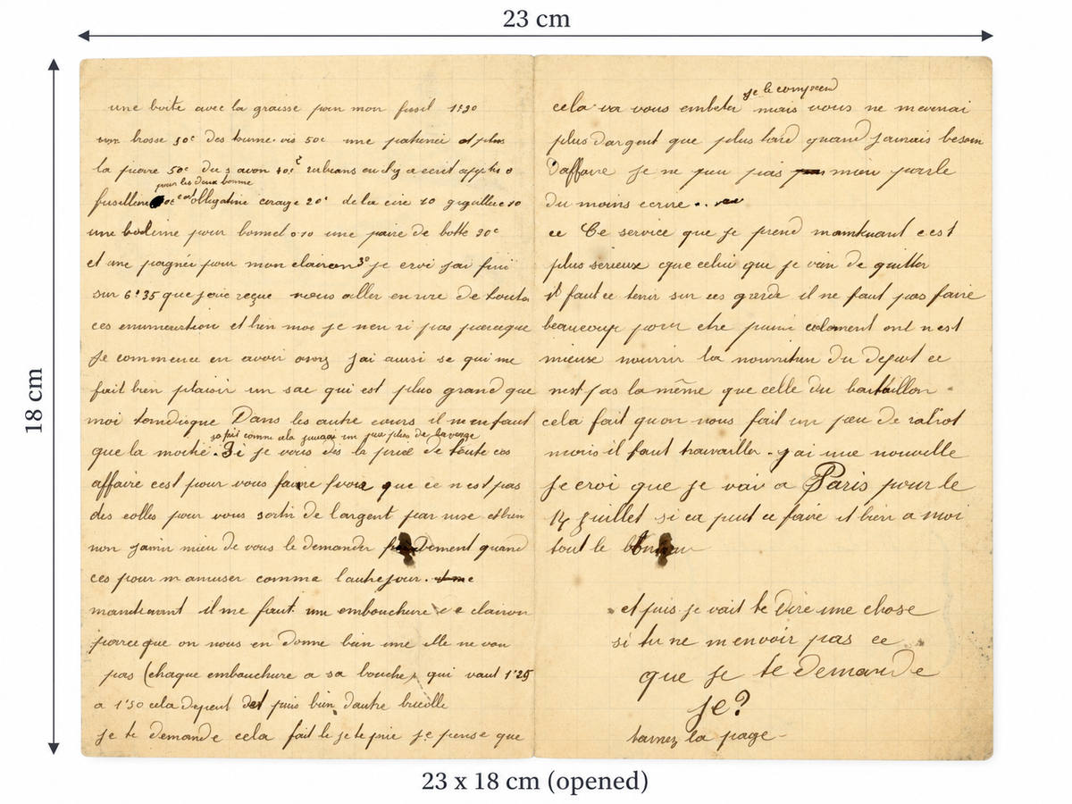 1912 French Naval Letter – Lorient – Illustrated “Marine” Stationery