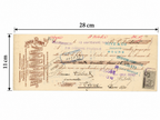 Original 1902 French bill of exchange by Emile Perrot with dimensions 28 x 11 cm