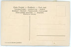 Reverse of an antique postcard with multilingual headings, faint pencil traces, an empty stamp box and the printed marking D.R.G.M. Gesetzl. geschützt.