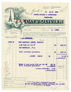 Antique French grain trade invoice from Cat & Olivier, Marseille, dated 1929
