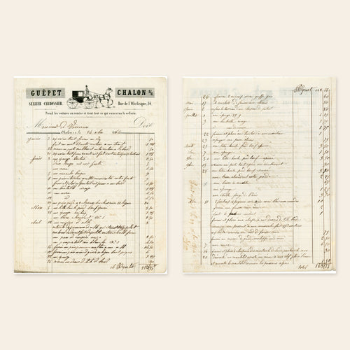 1866 Guépet French saddler and coachbuilder invoice from Chalon-sur-Saône
