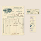 1908 Joanny Joly French metalware invoice with matching bill of exchange from Mâcon