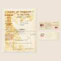 1957 A. Borde French mushroom trade invoice with matching bill of exchange from Saugues
