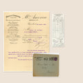 1920 Brussels Game Market Letter & Auction Invoice – Selys Longchamps Archive